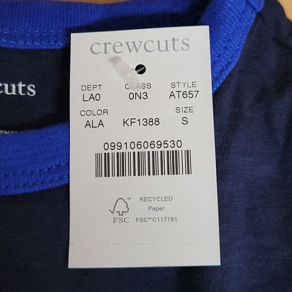 J Crew Crewcuts Lazy Mountain Alaska Kids Blue Long Sleeve Tee Shirt NWT - Picture 6 of 6